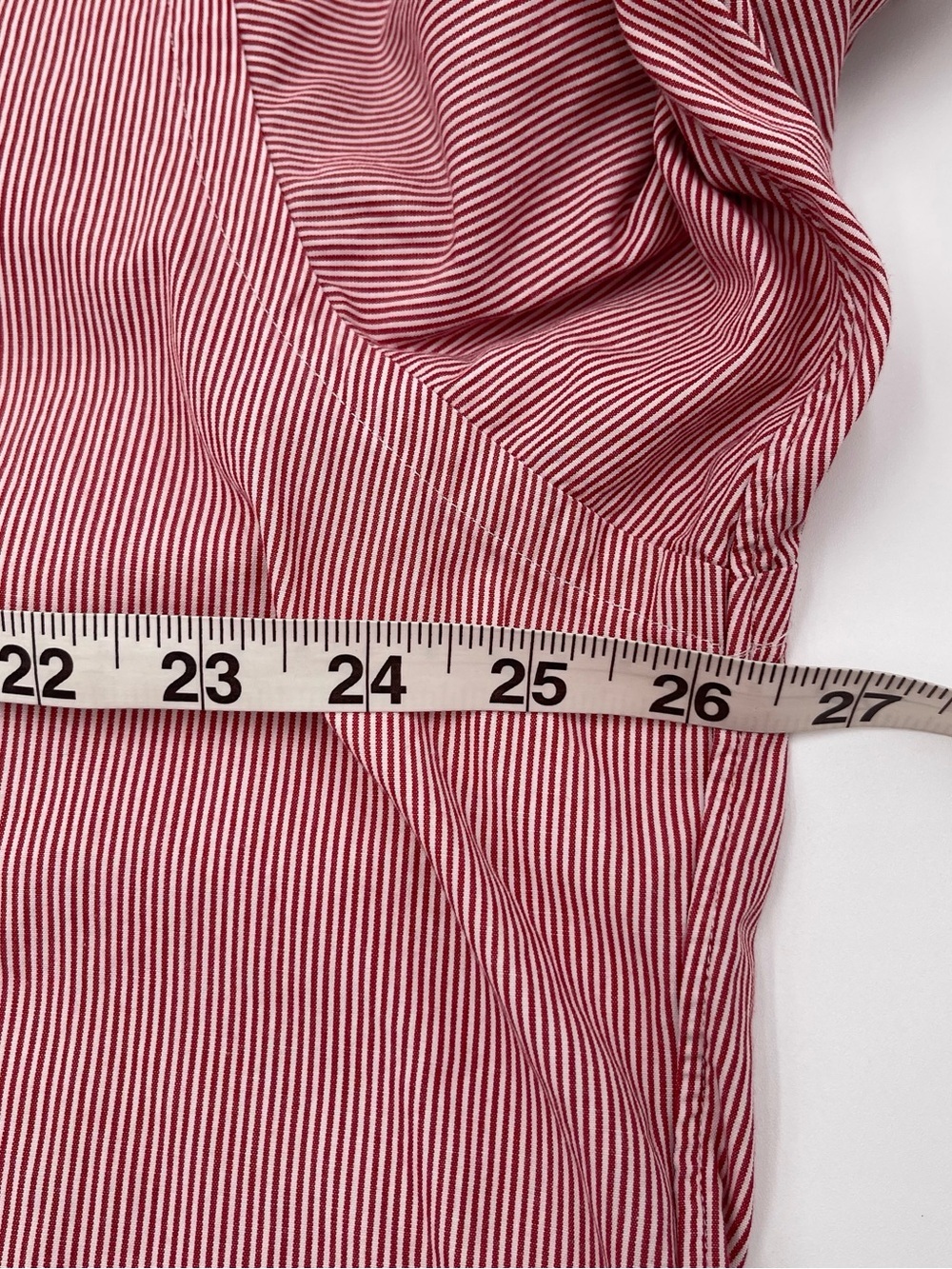 Ralph Lauren Mens Classic Red Pinstripe Button Down L/S Dress Shirt XL Preppy - Picture 10 of 10